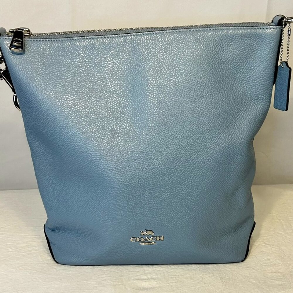 Coach Light Blue Leather Shoulder Bag